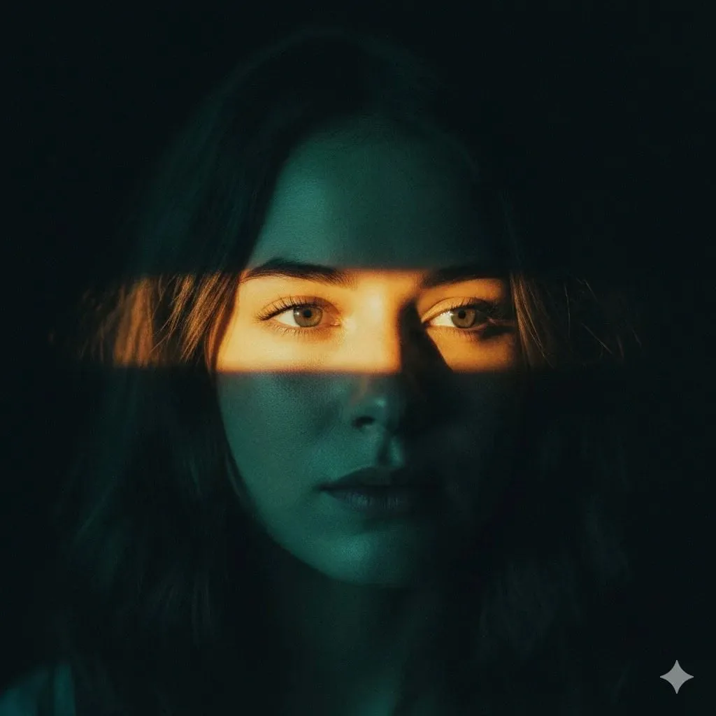 Ultra-realistic cinematic portrait of a young woman