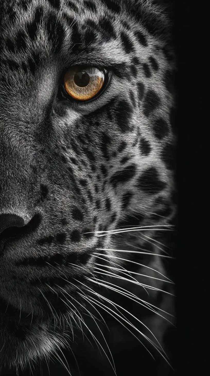 Black panther eye close-up