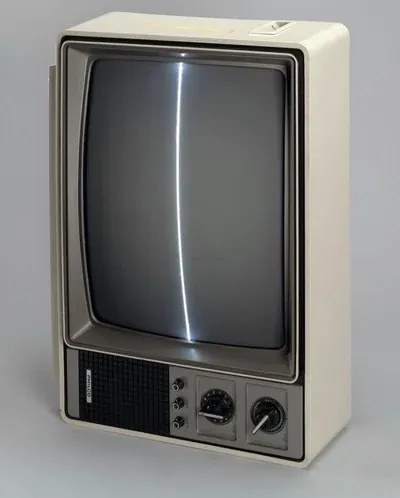 Vintage CRT television product shot