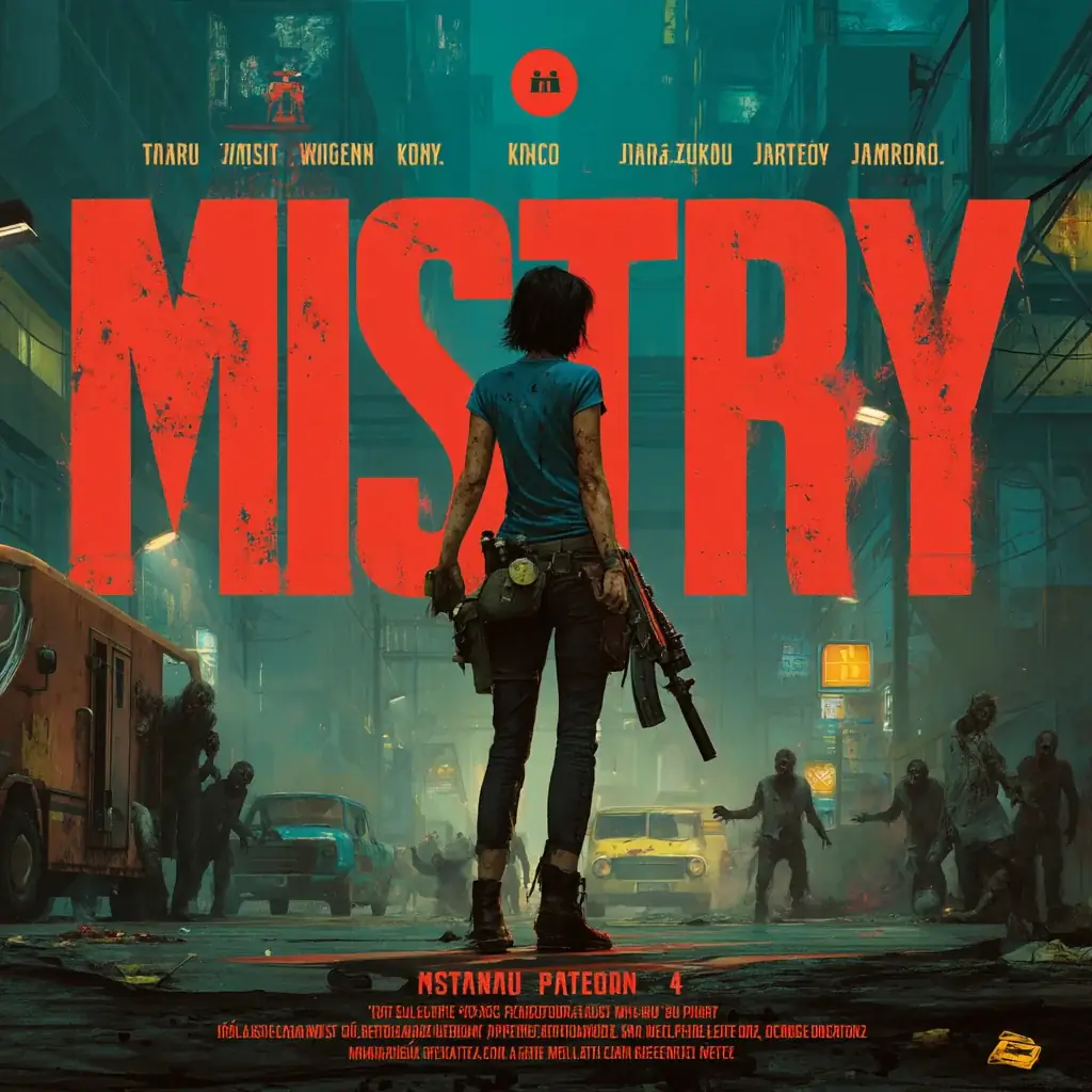 Cinematic dystopian movie poster