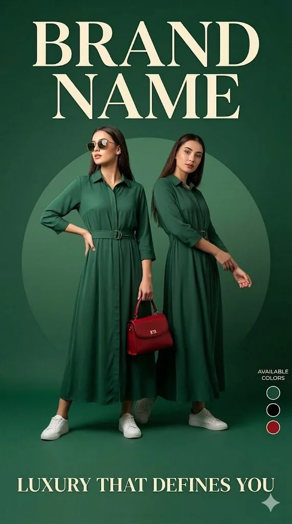 Luxury fashion advertisement poster