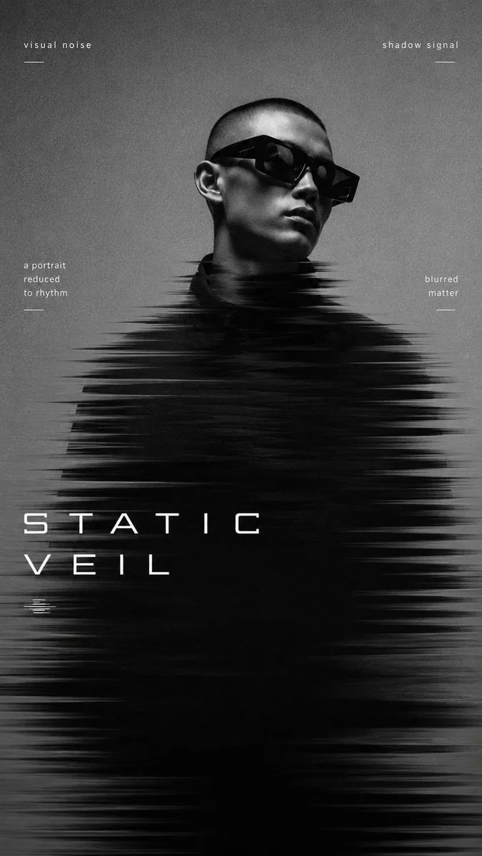 High-end experimental portrait poster