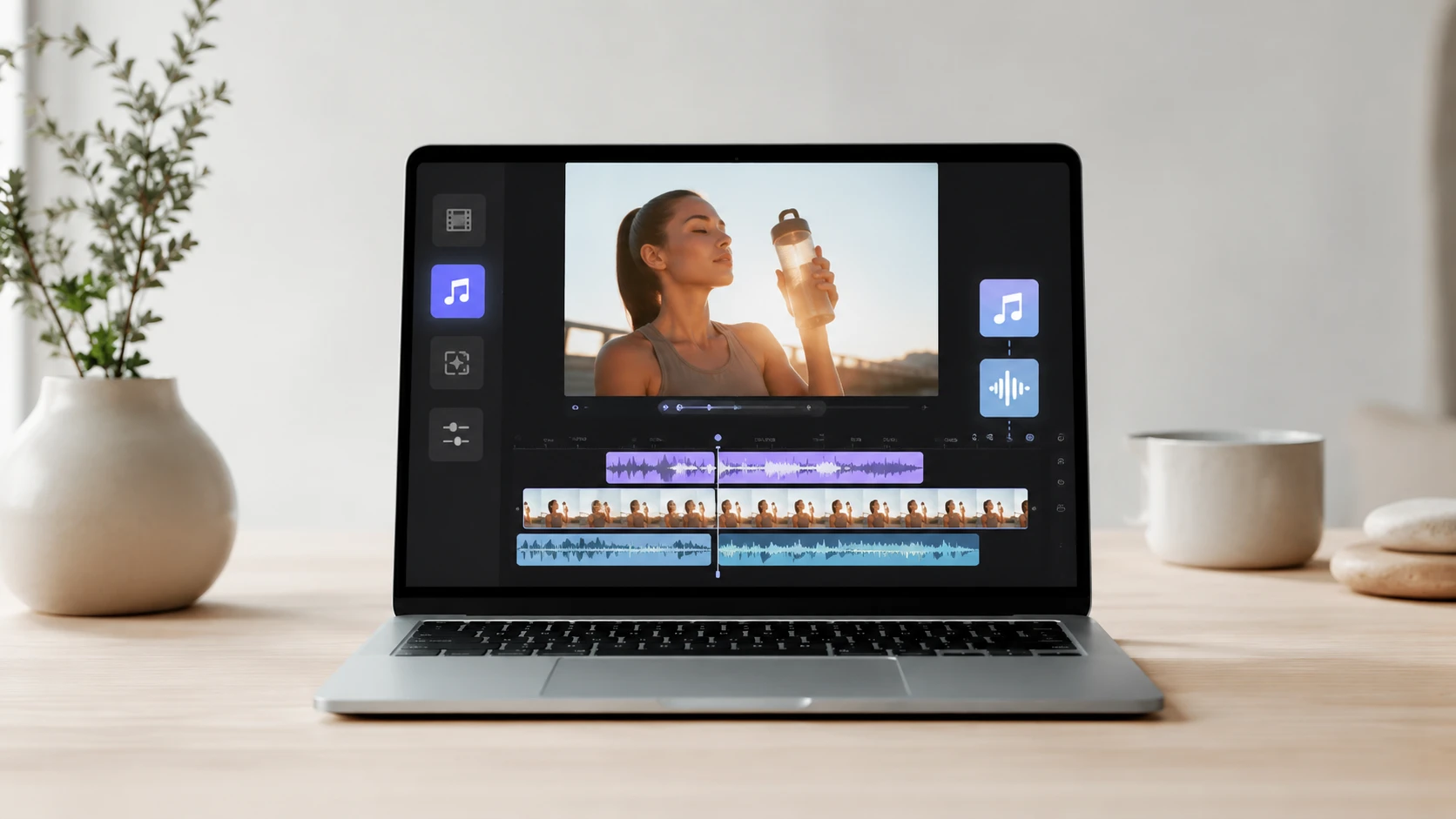Tim sosial melihat reels peluncuran dengan sound effect video