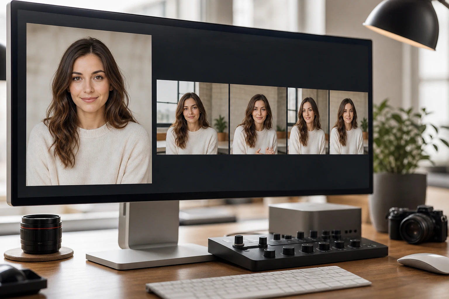 Portrait photo staying consistent through motion in the ai video generator from image preview.