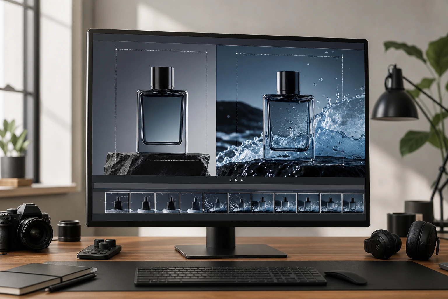 Product with clean edges animating in the ai video generator from image without distortion.