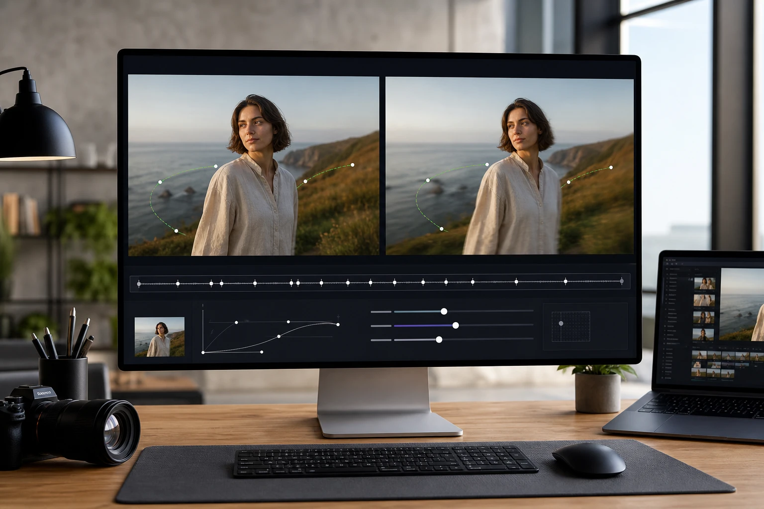 A slider controls motion intensity to animate photos without background artifacts.