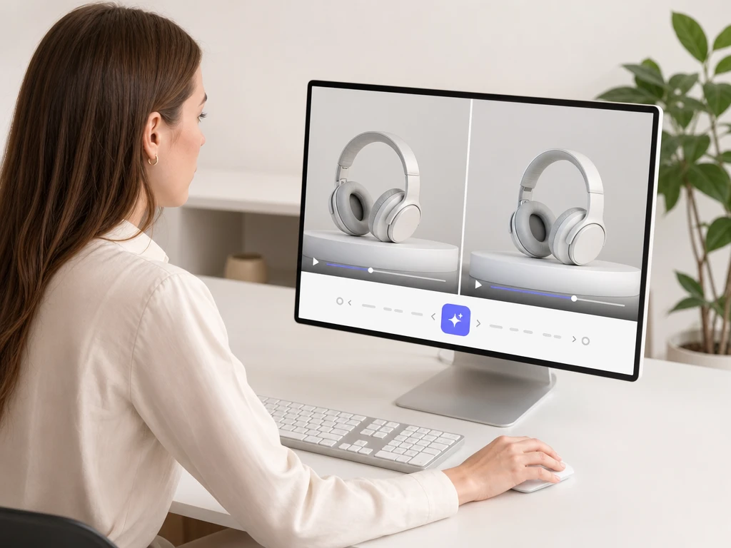 Responsable ecommerce contrôlant rallonger une video pour une fiche produit