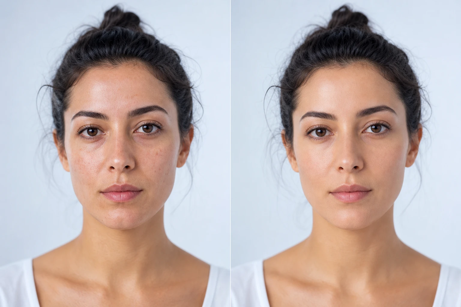 Close portrait detail shows balanced skin tone in face swap result