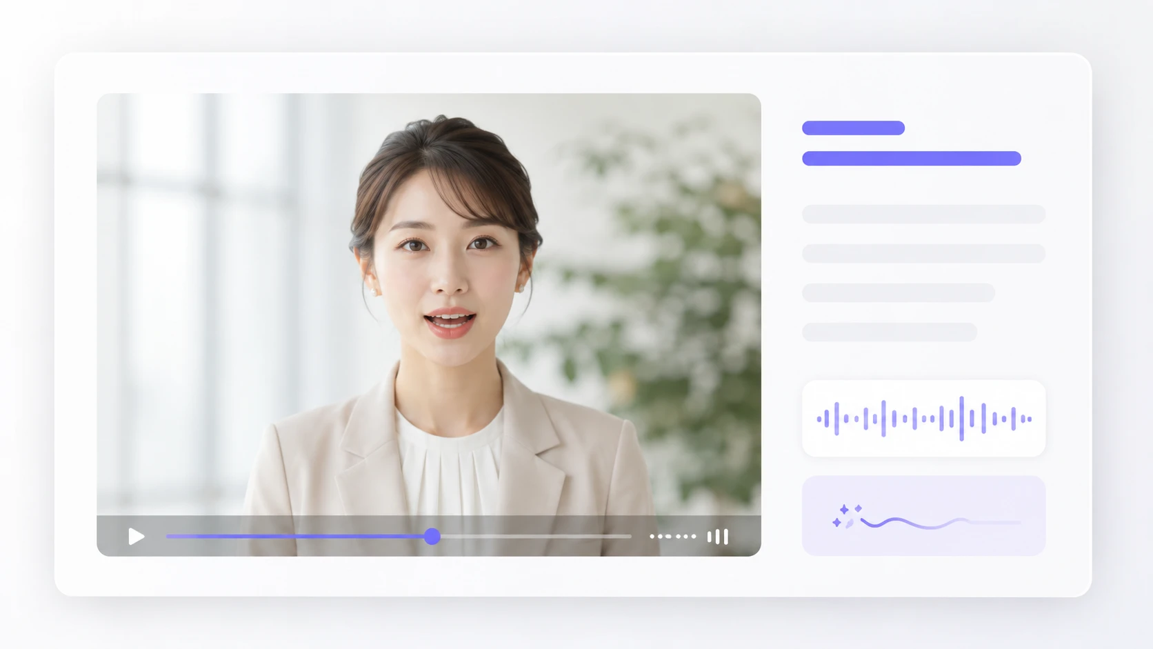 교육 훈련 모듈에서 립싱크 강사가 절차를 설명하는 화면