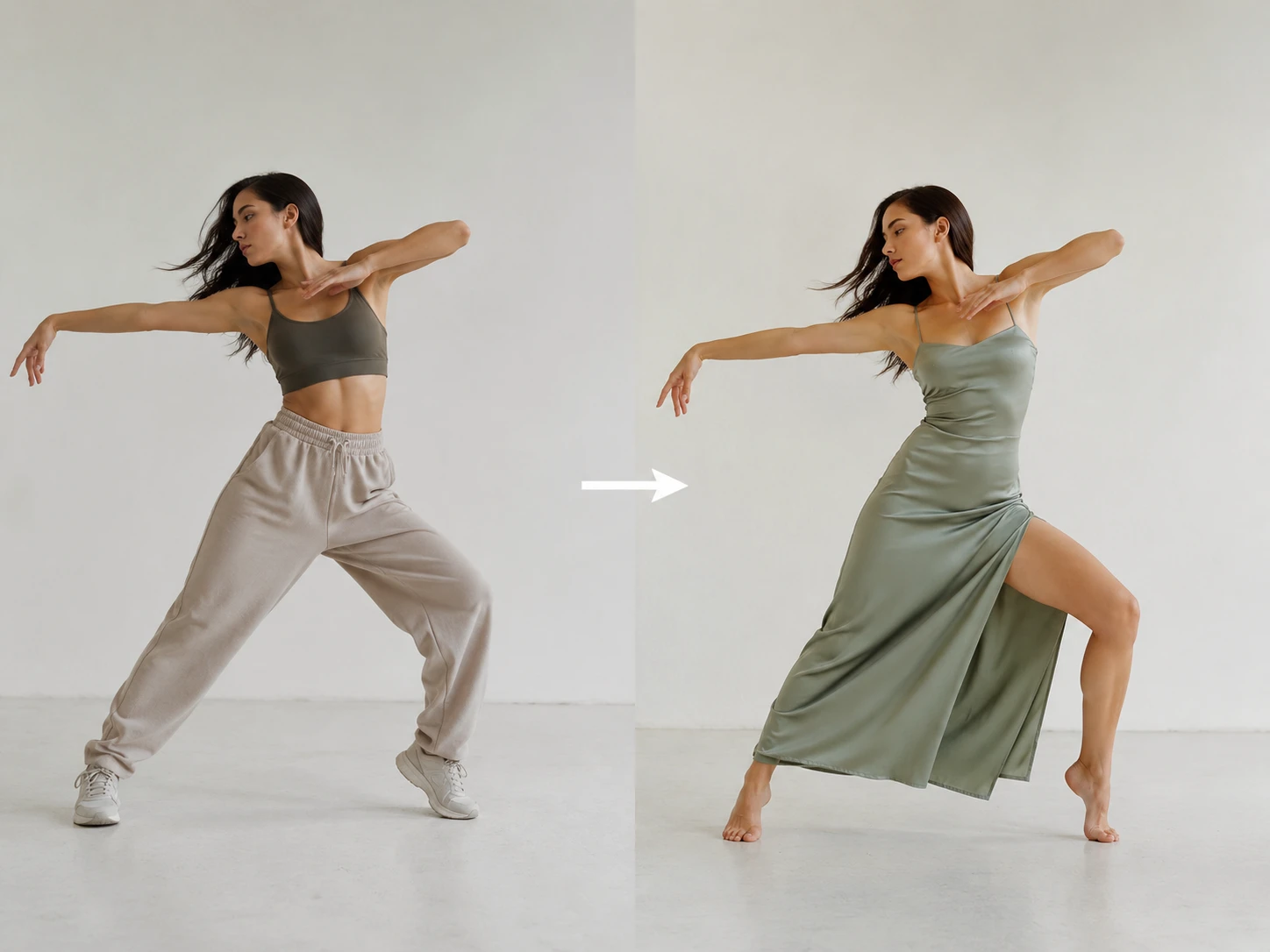Pose timeline panel showing ai dance generator body path and rhythm controls