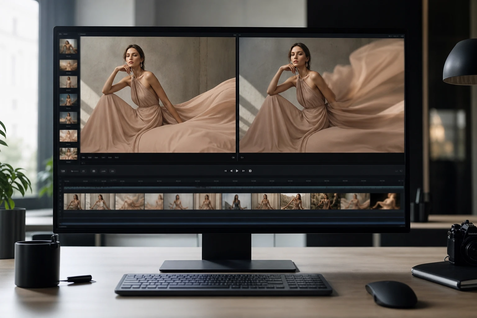 Fashion editorial clip created with a reliable photo to video ai app.