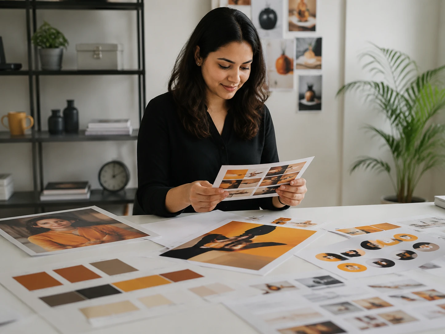Brand marketer placing a transparent logo made with background remover into an ad