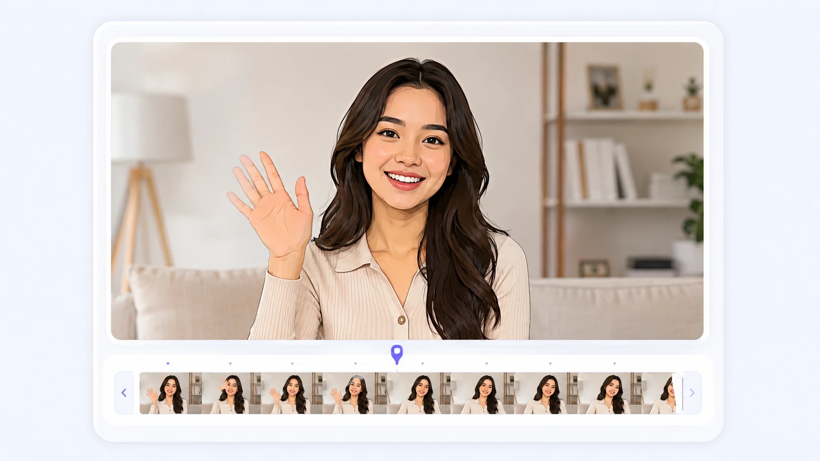 เฟรมวิดีโอต่อเนื่องใช้เปลี่ยนวิดีโอเป็นการ์ตูนโดยลดการกะพริบ