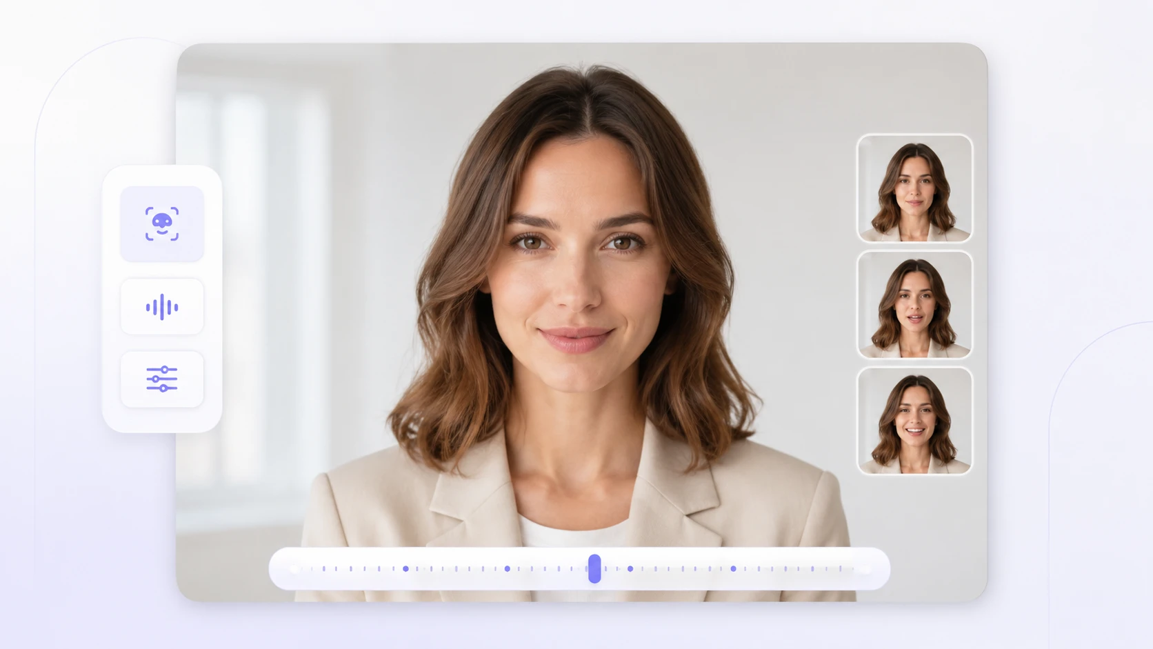 Kamerapanorering over sko i ai videogenerator med markert start og slutt