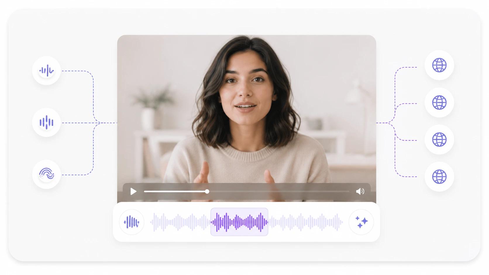 Biên tập viên podcast đổi giọng nói cho đoạn kể chuyện với cảm xúc ổn định